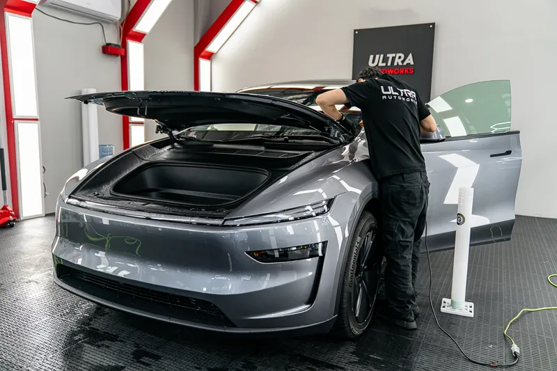 PPF · Tesla MY Plaid Grey — Ultra Autoworks, Fountain Valley, Orange County